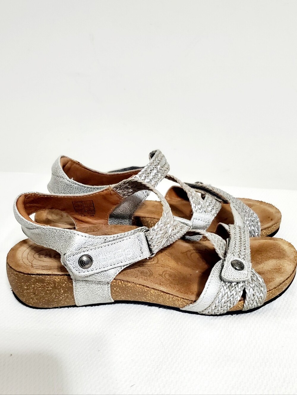 Taos Footwear Beige Braided Leather Sandals - Picture 7 of 13
